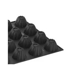 PLAQUE SILICONE 600X400 - 24 cônes cannelés Ø 75xht48 mm - 120ml