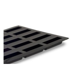 PLAQUE SILICONE 600X400 - 20 bandes inclinées 120x30xht35 mm - 110ml