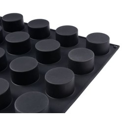 PLAQUE SILICONE 600X400 - 24 cylindres Ø 65xht40 mm - 130ml