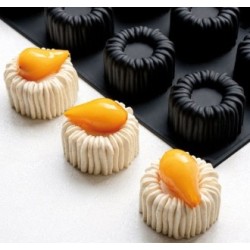 PLAQUE SILICONE 400X300 - 12 charlottes Ø 75xht45 mm - 140ml