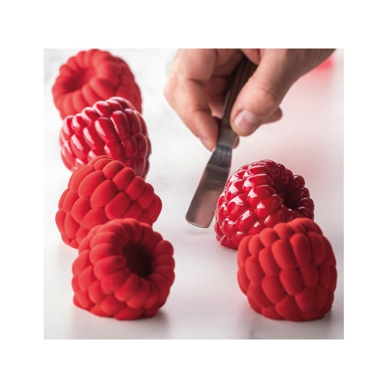 PLAQUE SILICONE 400X300 - 12 framboises 65x58xht54 mm - 95ml