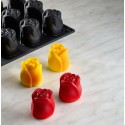 PLAQUE SILICONE 400X300 - 20 boutons de rose 56x54xht61 mm - 106ml