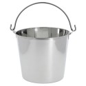 SEAU INOX 14 L -Ø 280 mm ht 258 mm - anses rondes