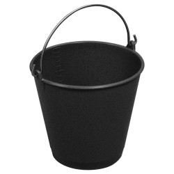 SEAU ROND PLASTIQUE + ANSE INOX