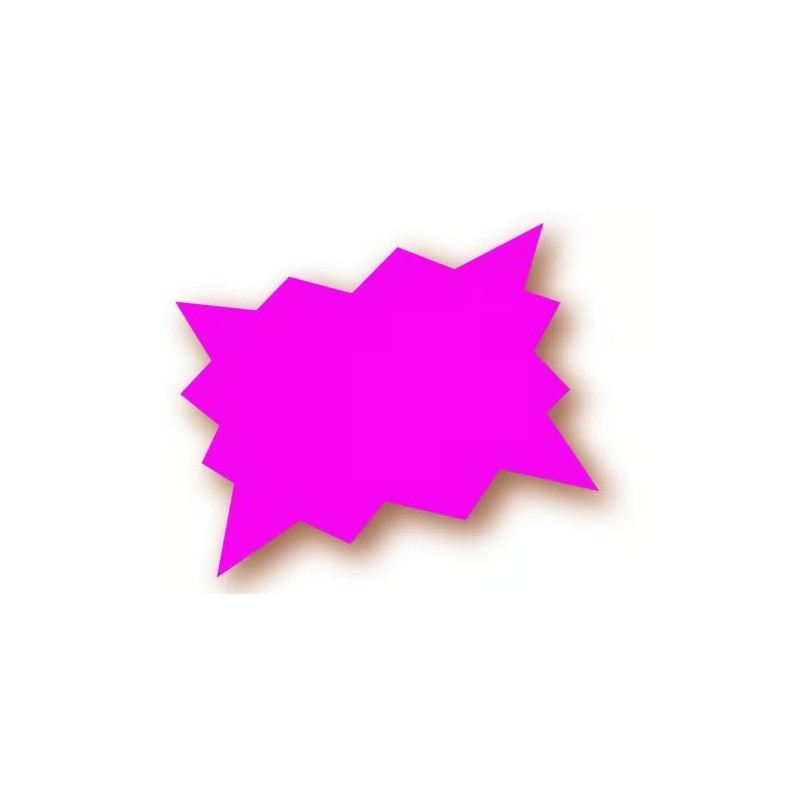ECLATÉ 70x50 mm fluo rose (lot de 50)