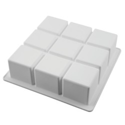 MOULE SILICONE - 1 carré cubik 172x172xht50 mm - 1.4L