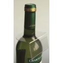 COL DE BOUTEILLE 70x110 mm plié, PVC cristal, glissière porte-étiquet