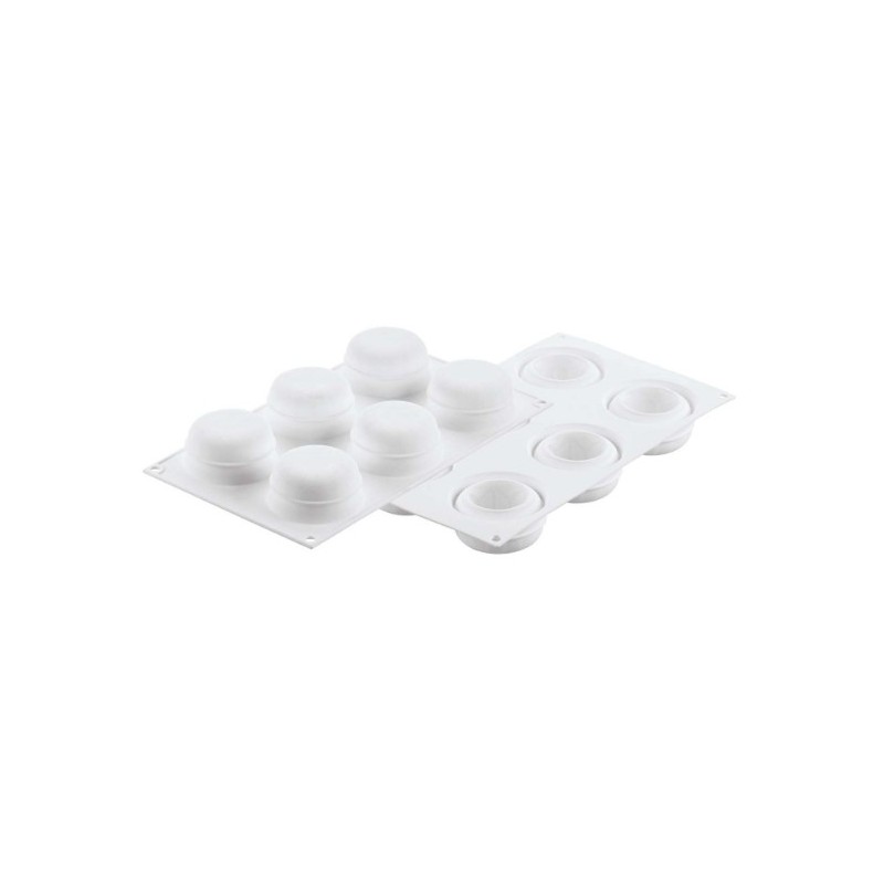 PLAQUE SILICONE 300X175 - 6 ronds décors mistery Ø 65xht35 mm - 95ml