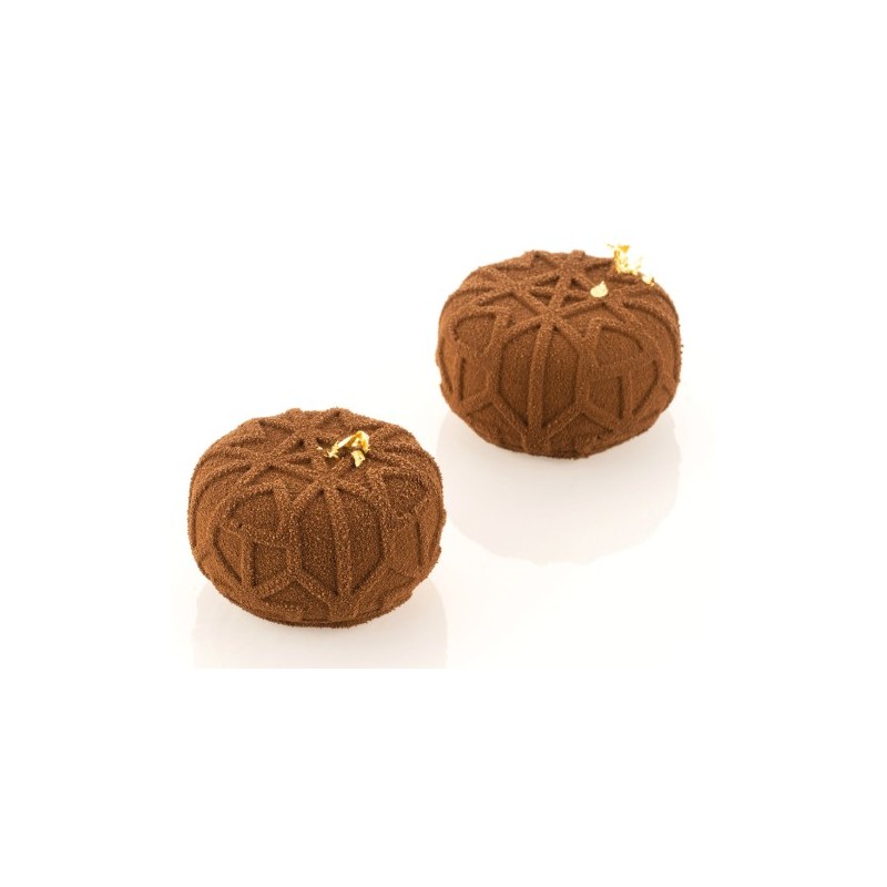 PLAQUE SILICONE 300X175 - 6 ronds décors mistery Ø 65xht35 mm - 95ml