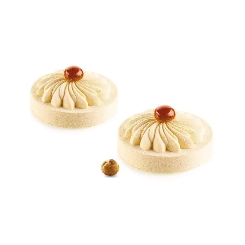 PLAQUE SILICONE 300X175 - 6 mini saint honoré Ø 76xht15.5 mm - 40ml