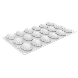 PLAQUE SILICONE 300X175 - 18 madeleines 44.5x32.5xht16 mm - 13ml