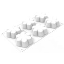 PLAQUE SILICONE 300X175 - 8 fleurs hana Ø 72xht30 mm - 87ml