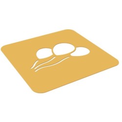 POCHOIR SILICONE - Motif ballons 119x62xht1 mm (lot de 2)