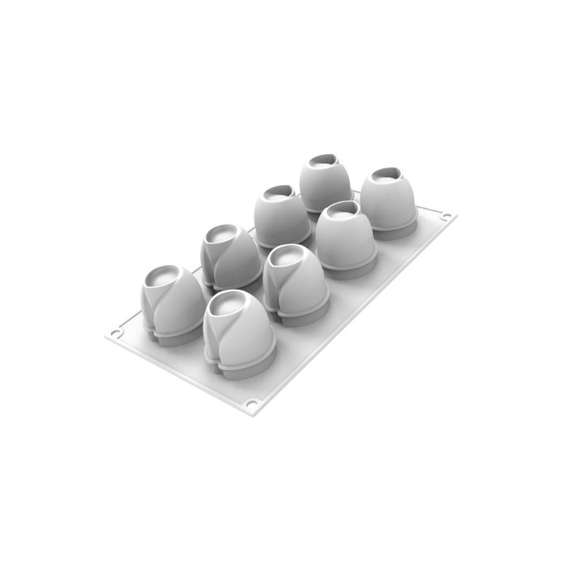 PLAQUE SILICONE 300X175 - 8 taki Ø 50xht70 mm - 98ml