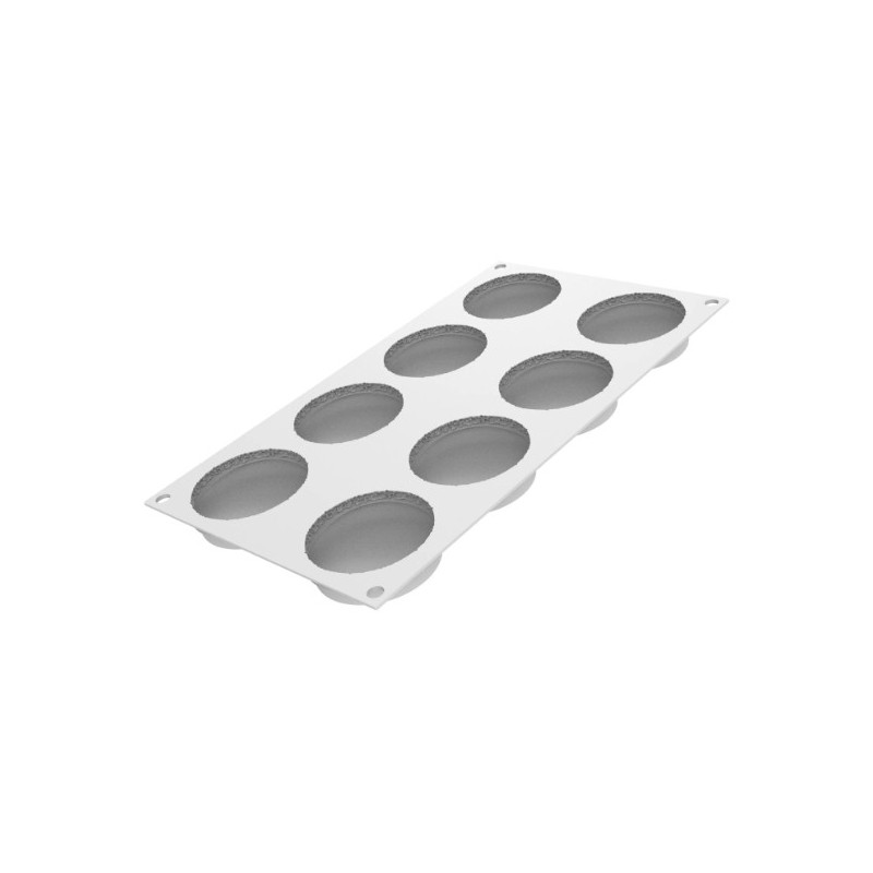 PLAQUE SILICONE 300X175 - 8 macarons Ø 65xht17 mm - 45ml