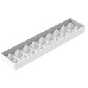 PLAQUE SILICONE 300X175 - 18 mini pyramides 32x32xht32 mm - 11ml