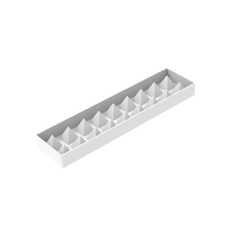 PLAQUE SILICONE 300X175 - 18 mini pyramides 32x32xht32 mm - 11ml