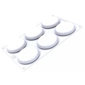KIT PLAQUE SILICONE 300X175 - 6 sweet ronds Ø 80xht21 mm - 95ml