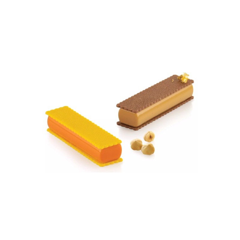 KIT PLAQUE SILICONE 300X175 - 8 sweet rectangles 128x35xht21 mm - 85m