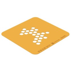 POCHOIR SILICONE - Motif miel 100x100xht1 mm (lot de 2)