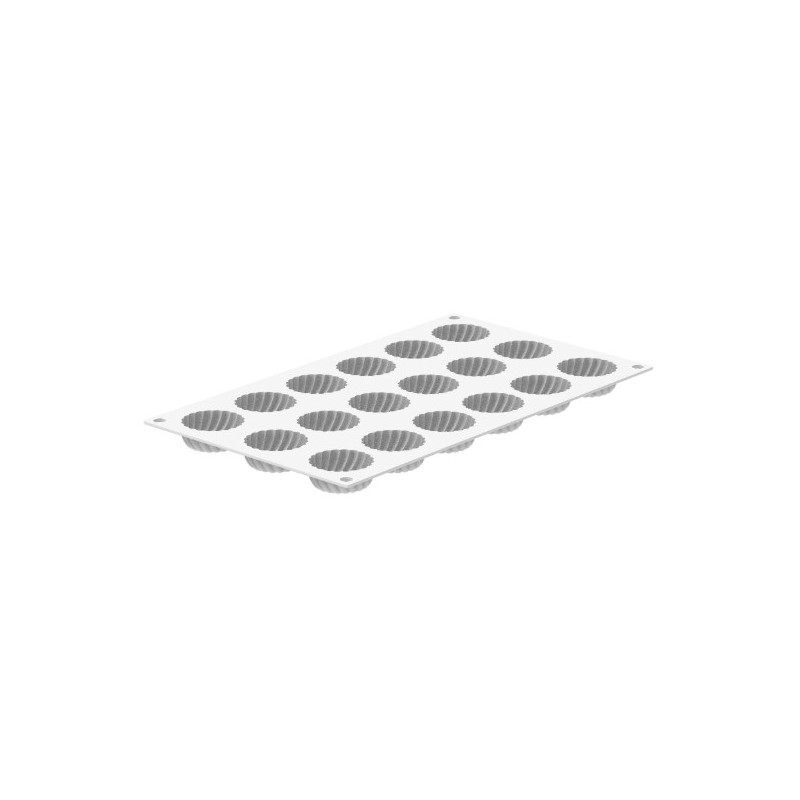 PLAQUE SILICONE 300X175 - 18 gâteaux Ø 40xht15 mm - 14ml