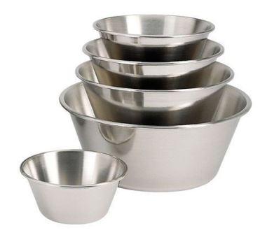 BASSINE PATISSIERE FOND PLAT INOX