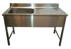 PLONGE INOX GRAND BAC + ÉGOUTTOIR