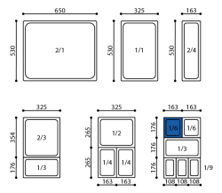 couvercle bac gastronorme 1/6